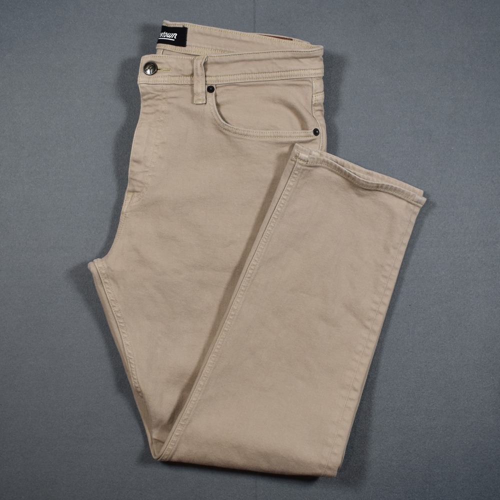 Revtown Decade Denim The Sharp Standard Khaki Pants Men's 36x30 Stretch